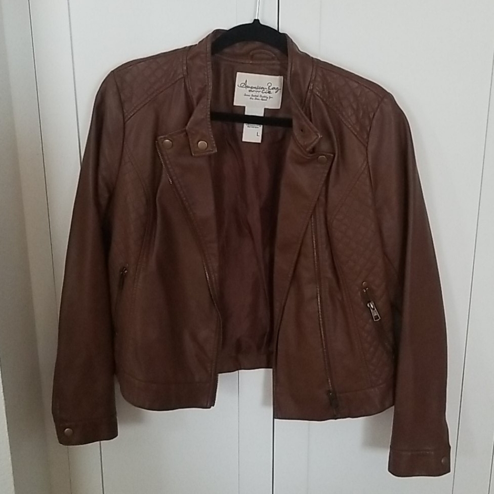 American Rag Faux Leather Moto Jacket